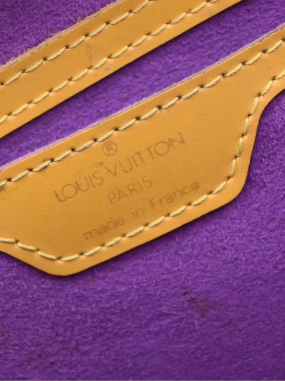 Louis Vuitton Yellow Epi Leather Shoulder Tote